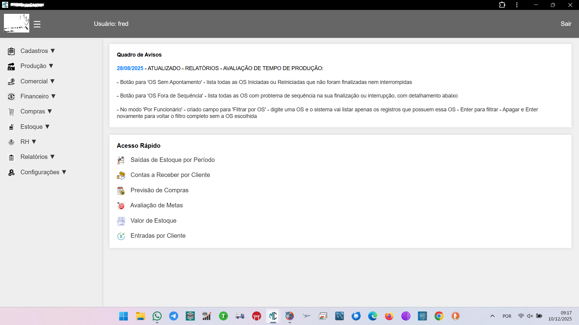 Sistema ERP personalizado